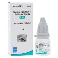 Ketorolac Tromethamine Ophthalmic Sol, 0.5%, 5mL