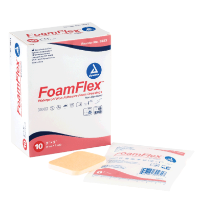 FoamFlex - Non-Adhesive Waterproof Foam, 2" x 2", 10/Box